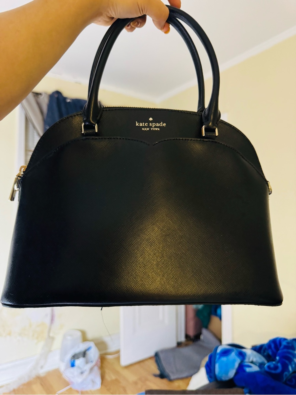 kate spade Black Dome medium Satchel Handbag